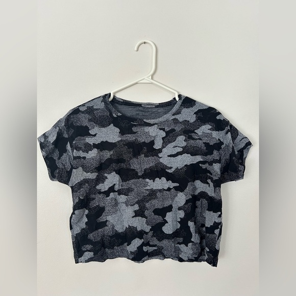 Lululemon CATES TRAINING TEE HERITAGE SPECKLE CAMO JACQUARD BLK SZ 10 - Picture 3 of 8